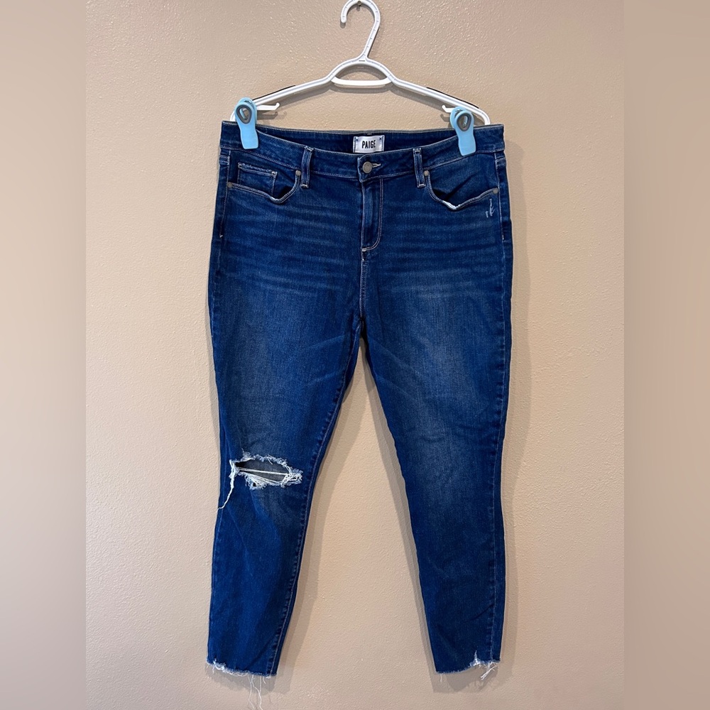 PAIGE Blue Ankle & Cropped Jeans